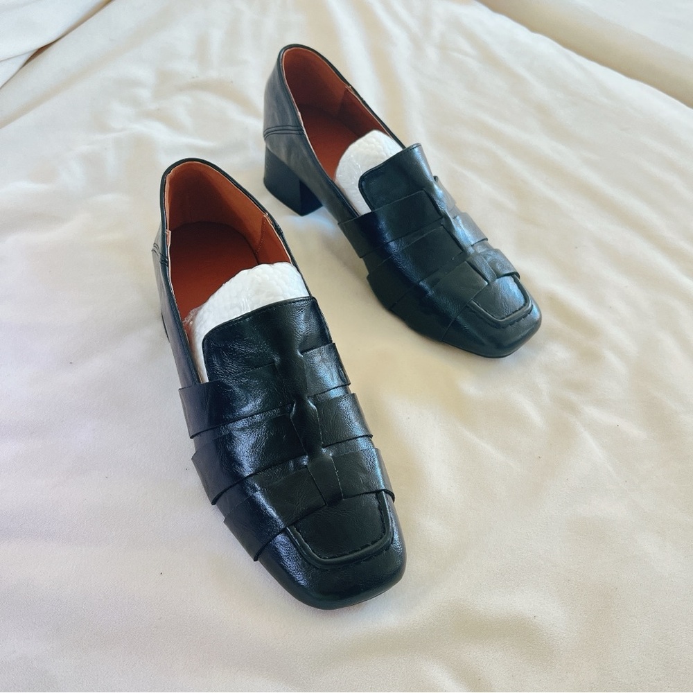 New! Elegant Black Women's Loafers, Size 6.5